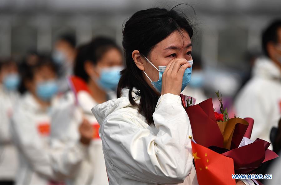 CHINA-TIANJIN-MEDICAL STAFF AIDING HUBEI-QUARANTINE-FINISH (CN)