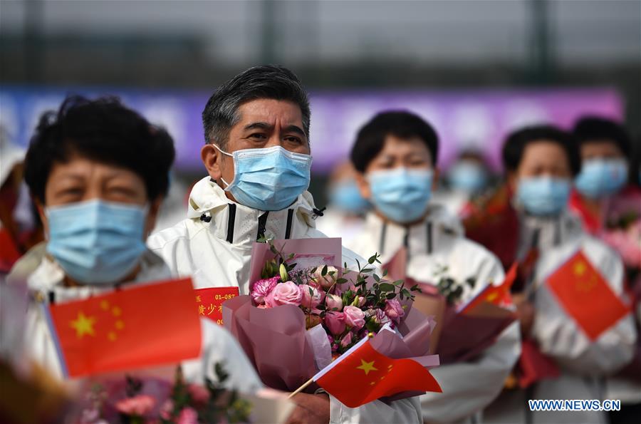 CHINA-TIANJIN-MEDICAL STAFF AIDING HUBEI-QUARANTINE-FINISH (CN)