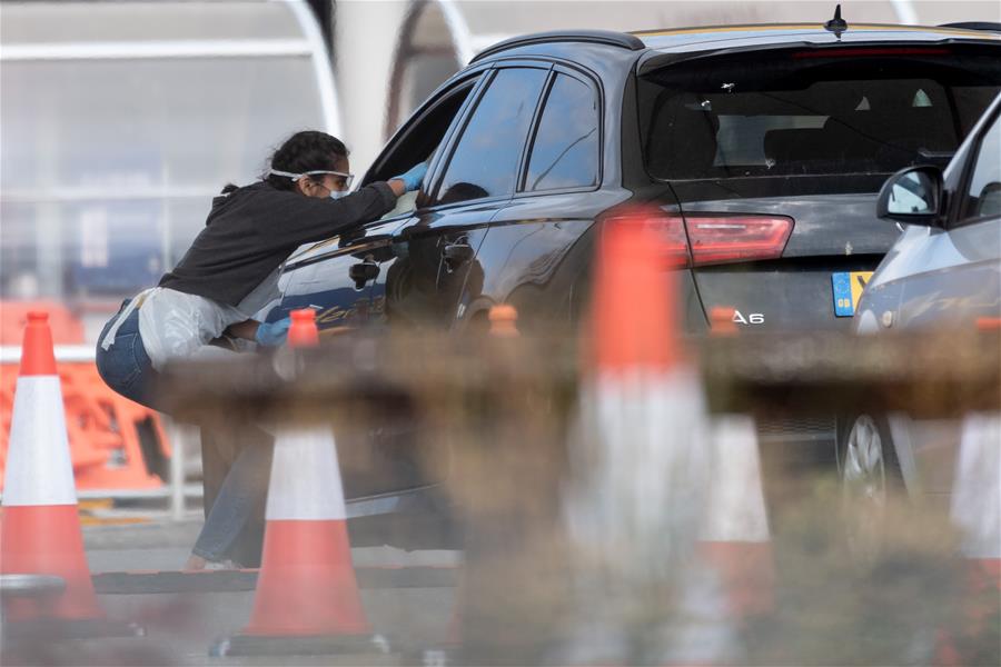 BRITAIN-LONDON-COVID-19-TEST CENTRE-NHS STAFF