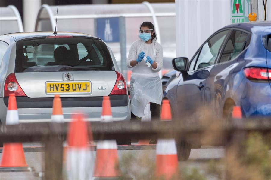 BRITAIN-LONDON-COVID-19-TEST CENTRE-NHS STAFF