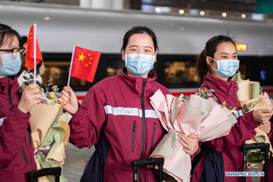 CHINA-HUNAN-CHANGSHA-MEDICAL STAFF-RETURN(CN)