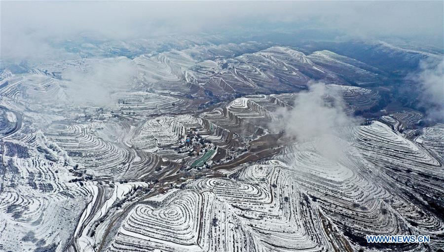 CHINA-NINGXIA-GUYUAN-SNOW SCENERY (CN)