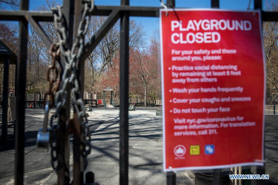 U.S.-NEW YORK-COVID-19-PLAYGROUNDS-CLOSURE