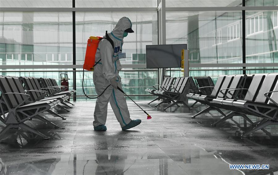 CHINA-WUHAN-AIRPORT-DISINFECTION-RESUME OPERATION-PREPARATION (CN)