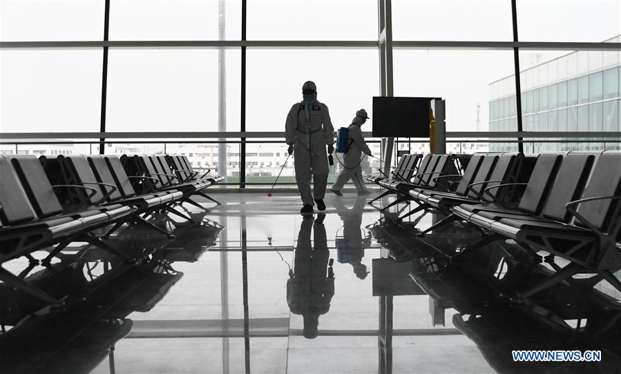 CHINA-WUHAN-AIRPORT-DISINFECTION-RESUME OPERATION-PREPARATION (CN)