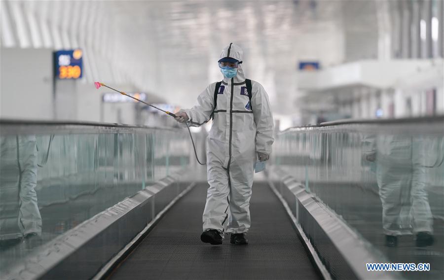 CHINA-WUHAN-AIRPORT-DISINFECTION-RESUME OPERATION-PREPARATION (CN)
