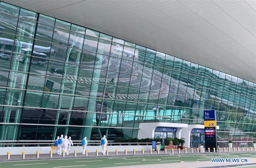 CHINA-WUHAN-AIRPORT-DISINFECTION-RESUME OPERATION-PREPARATION (CN)