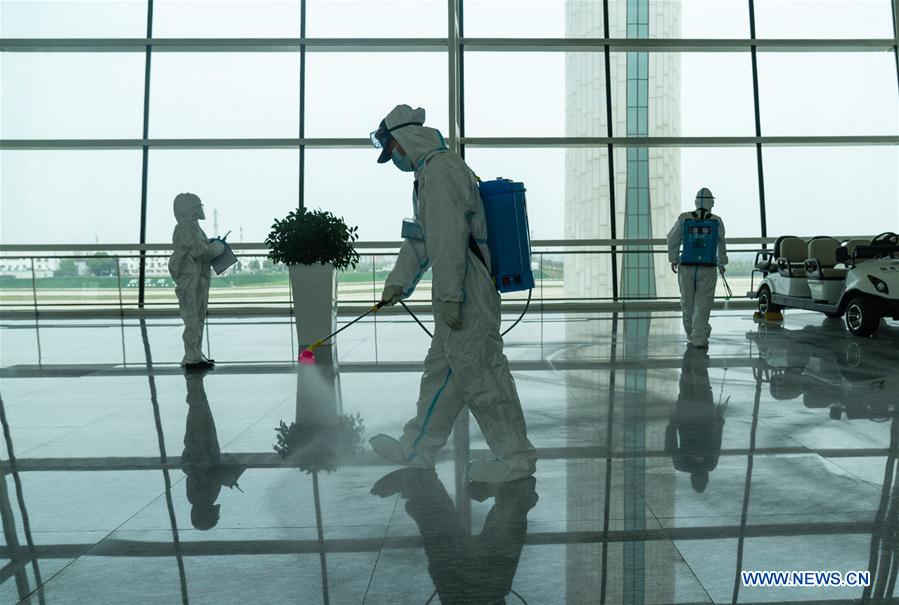 CHINA-WUHAN-AIRPORT-DISINFECTION-RESUME OPERATION-PREPARATION (CN)