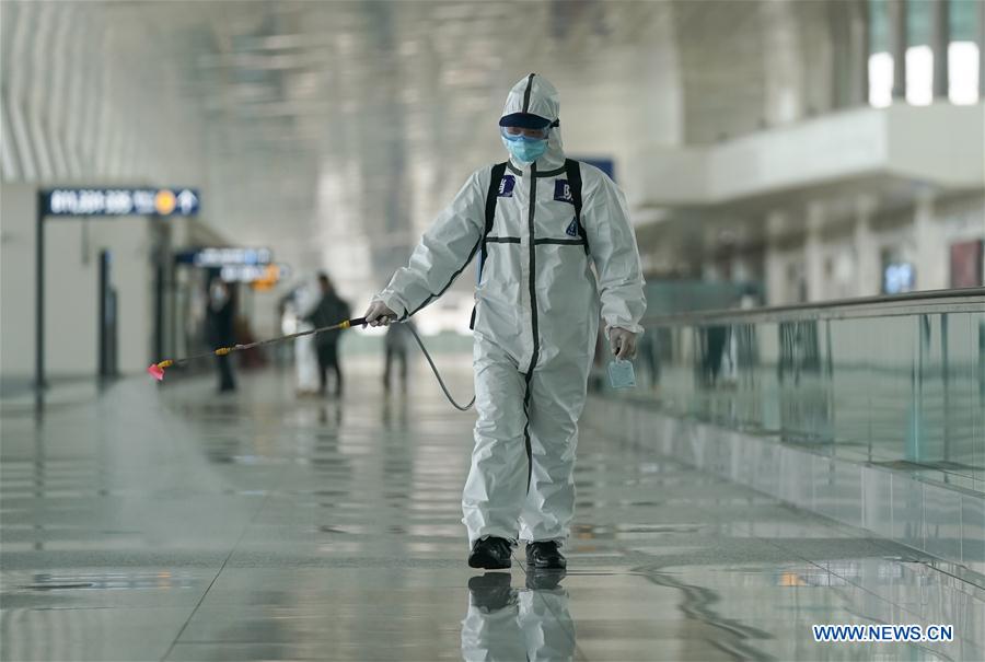CHINA-WUHAN-AIRPORT-DISINFECTION-RESUME OPERATION-PREPARATION (CN)