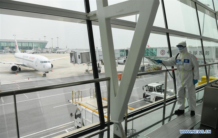 CHINA-WUHAN-AIRPORT-DISINFECTION-RESUME OPERATION-PREPARATION (CN)