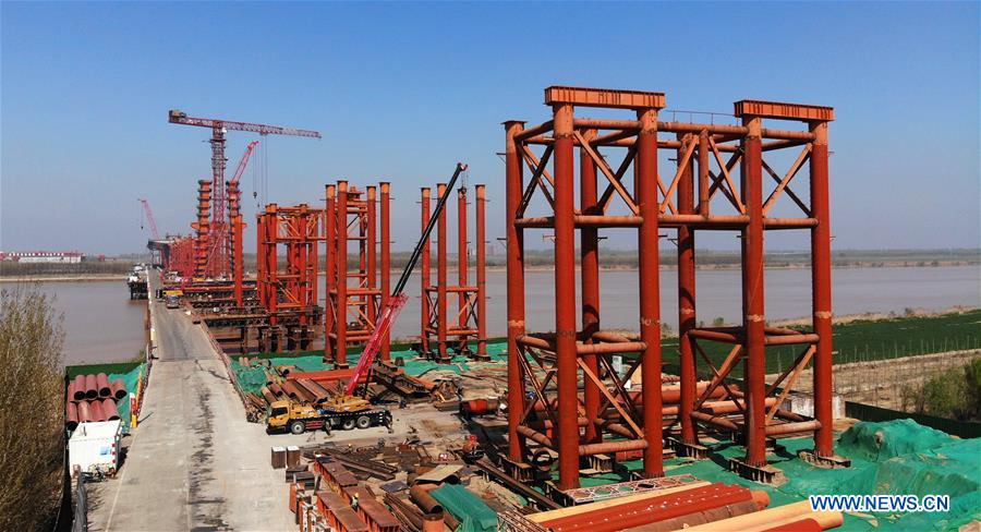 CHINA-SHANDONG-JINAN-YELLOW RIVER-BRIDGE-CONSTRUCTION (CN)