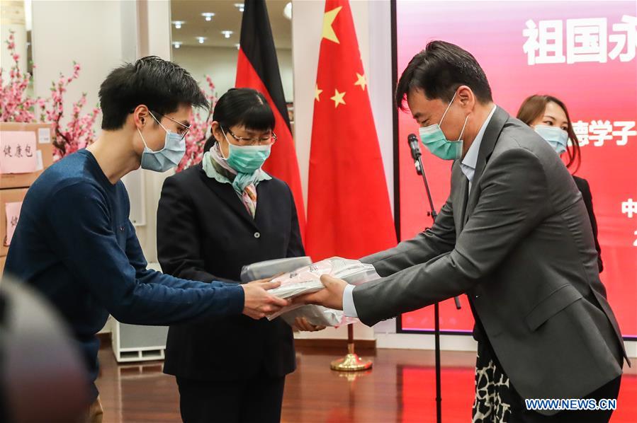 GERMANY-BERLIN-COVID-19-CHINA-OVERSEAS STUDENTS-HEALTH KITS