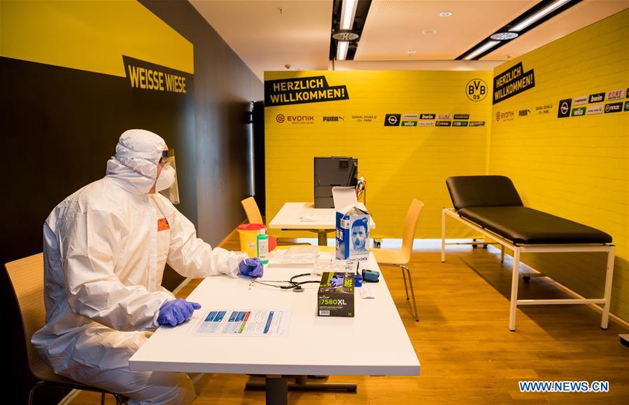 (SP)GERMANY-DORTMUND-STADIUM-COVID-19-TESTING CENTER