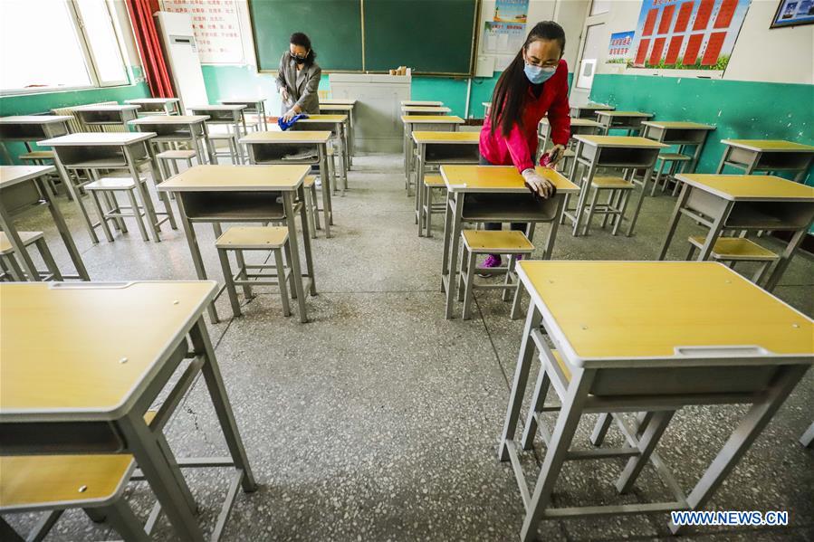 #CHINA-HEBEI-ZUNHUA-COVID-19-SCHOOL-CLASS RESUMPTION-PREPARATION(CN)