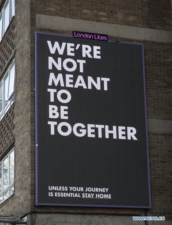 BRITAIN-LONDON-COVID-19-MESSAGES