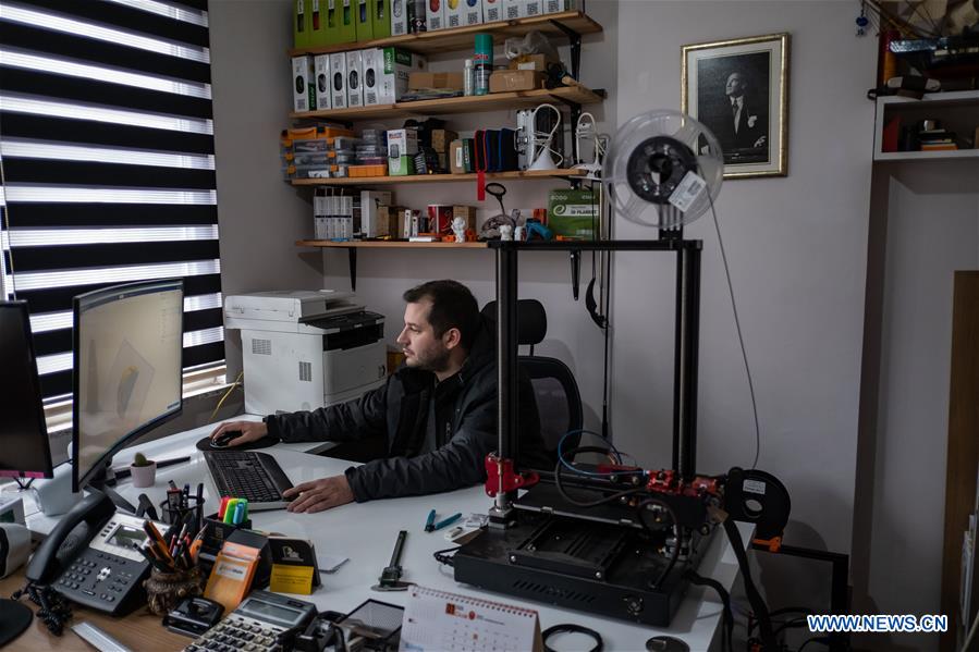 TURKEY-ISTANBUL-COVID-19-3D PRINTING-FACE SHIELDS