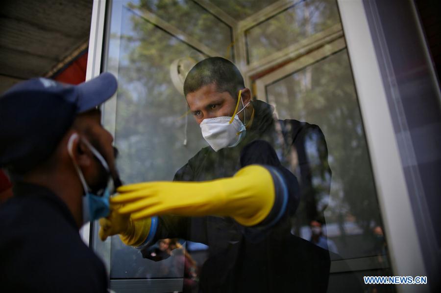 NEPAL-BHAKTAPUR-COVID-19-TESTING BOOTH
