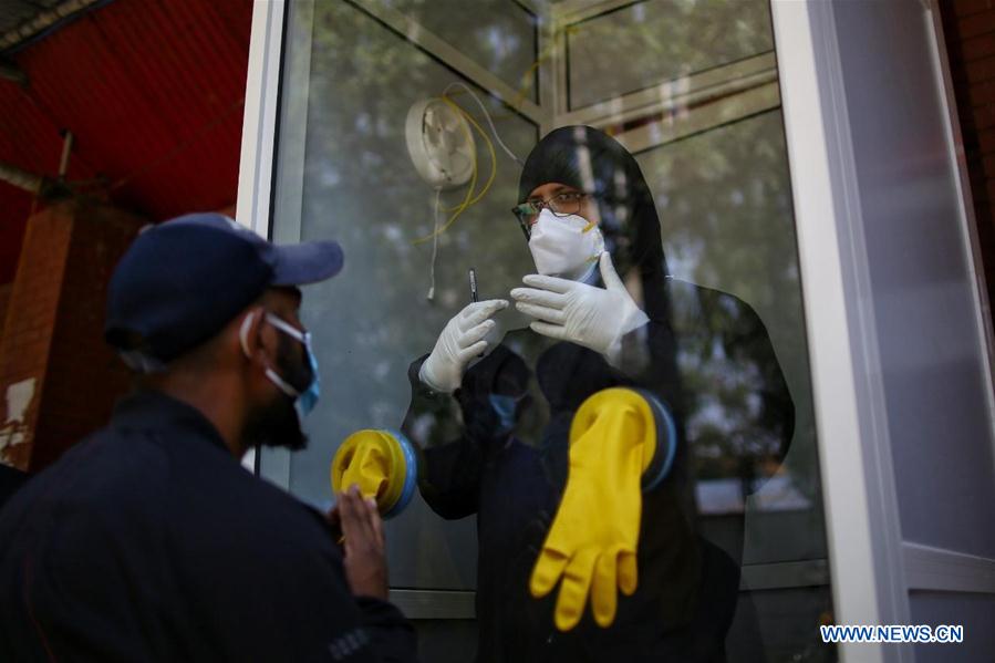 NEPAL-BHAKTAPUR-COVID-19-TESTING BOOTH