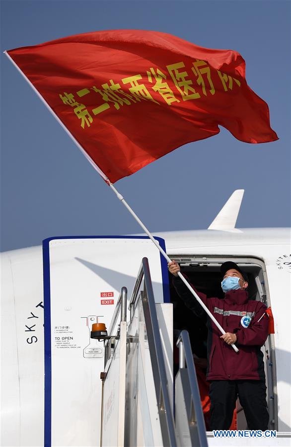 CHINA-SHAANXI-XI'AN-MEDICAL WORKERS-RETURN FROM HUBEI (CN)