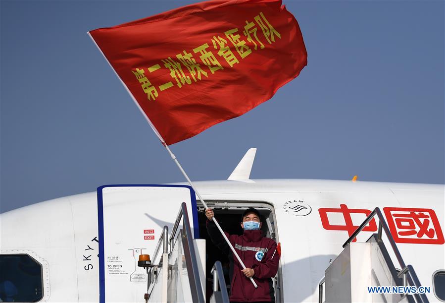 CHINA-SHAANXI-XI'AN-MEDICAL WORKERS-RETURN FROM HUBEI (CN)
