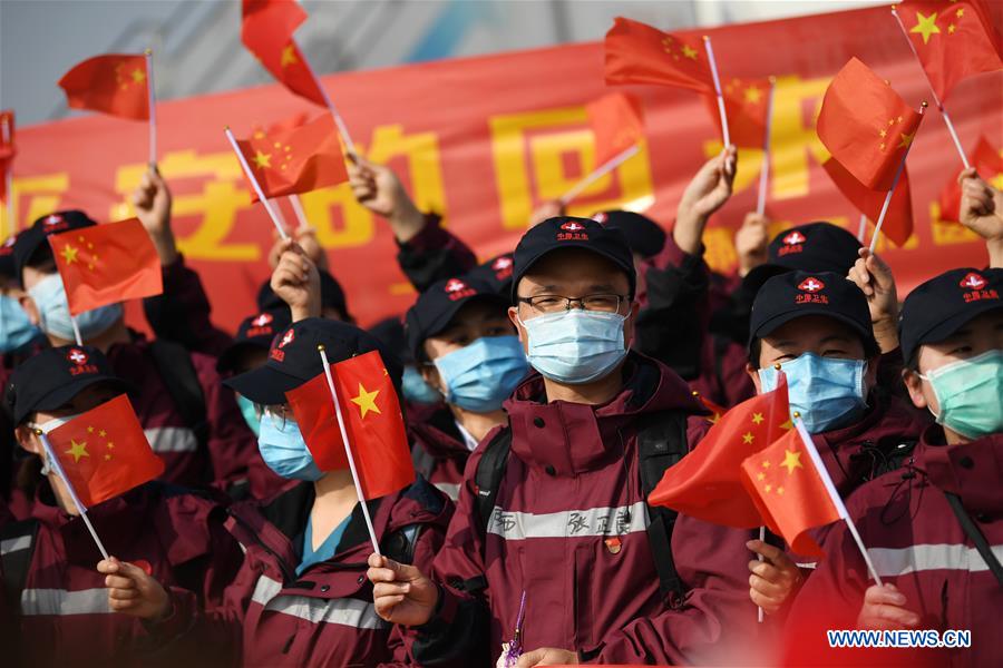 CHINA-SHAANXI-XI'AN-MEDICAL WORKERS-RETURN FROM HUBEI (CN)