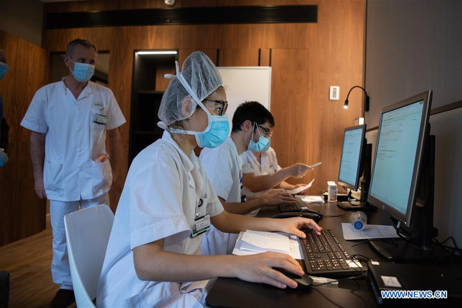 SPAIN-BARCELONA-HOTEL TURNED TEMPORARY HOSPITAL