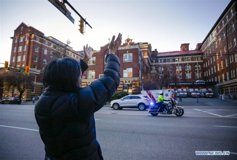 CANADA-VANCOUVER-COVID-19-WORLD HEALTH DAY-HEALTHCARE WORKERS