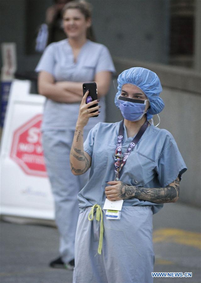 CANADA-VANCOUVER-COVID-19-WORLD HEALTH DAY-HEALTHCARE WORKERS