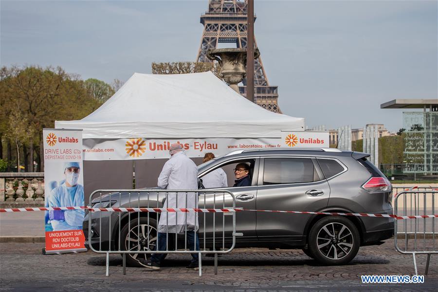 FRANCE-PARIS-COVID-19-DRIVE THROUGH TEST