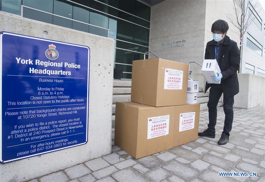 CANADA-TORONTO-COVID-19-MEDICAL SUPPLIES-DONATION-YORK REGIONAL POLICE