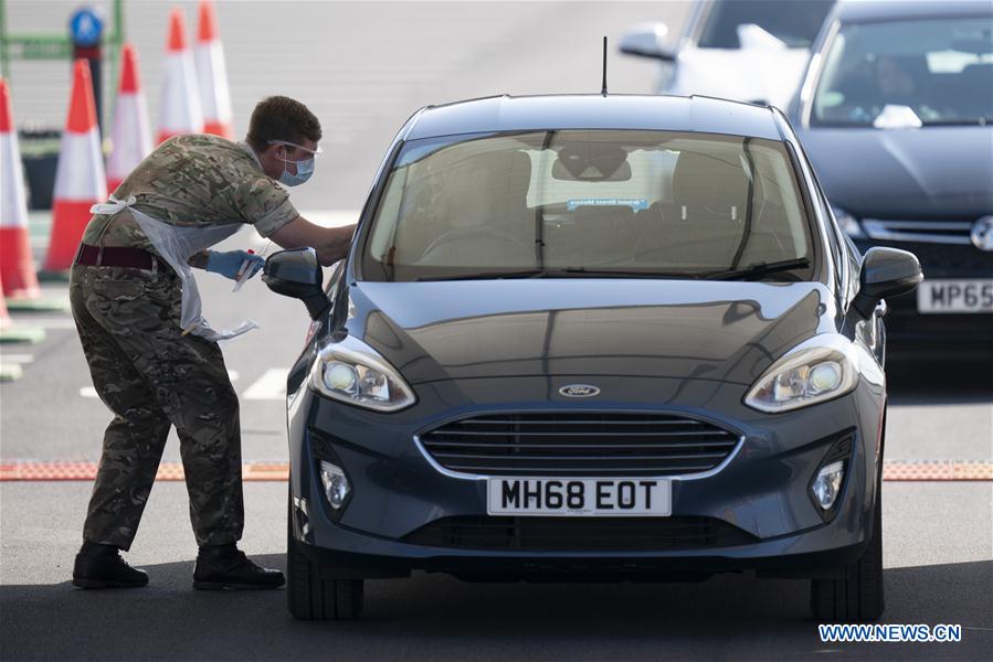 BRITAIN-MANCHESTER-COVID-19-TESTING SITE