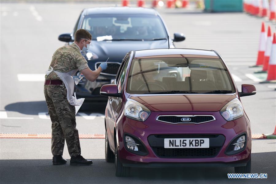 BRITAIN-MANCHESTER-COVID-19-TESTING SITE