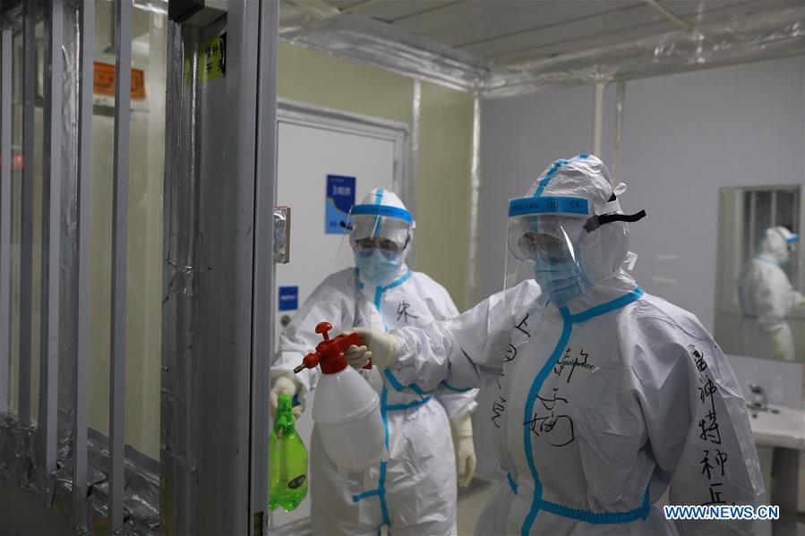 CHINA-WUHAN-COVID-19-LEISHENSHAN HOSPITAL-GENERAL WARD-CLOSE (CN)