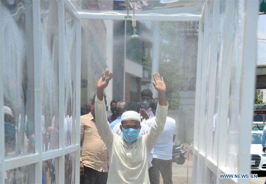 INDIA-BANGALORE-COVID-19-DISINFECTION TUNNEL