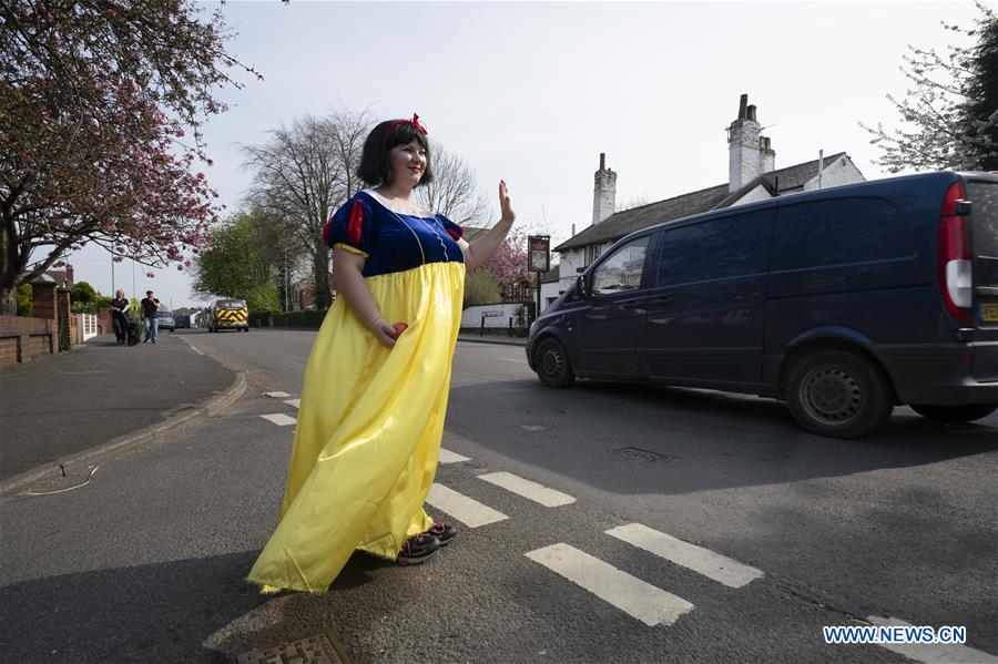 UK-STOCKPORT-COVID-19-SNOW WHITE