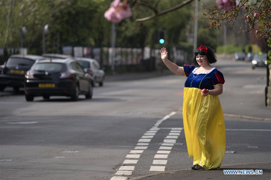 UK-STOCKPORT-COVID-19-SNOW WHITE