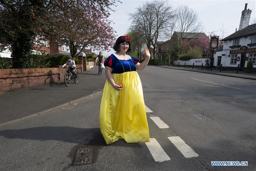 UK-STOCKPORT-COVID-19-SNOW WHITE