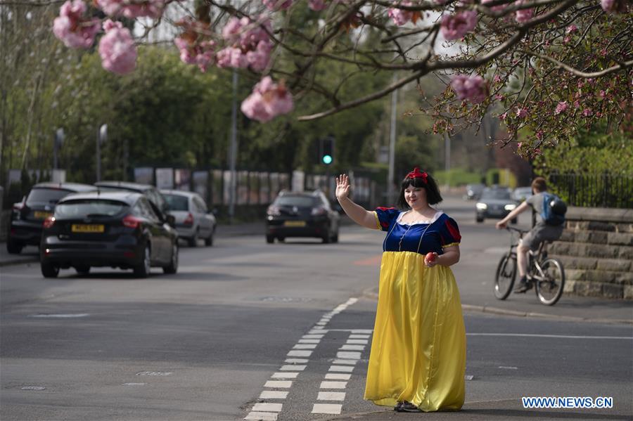 UK-STOCKPORT-COVID-19-SNOW WHITE