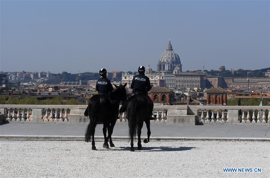 ITALY-ROME-COVID-19-MOUNTED POLICE