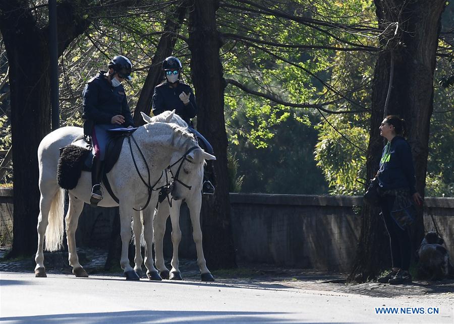 ITALY-ROME-COVID-19-MOUNTED POLICE