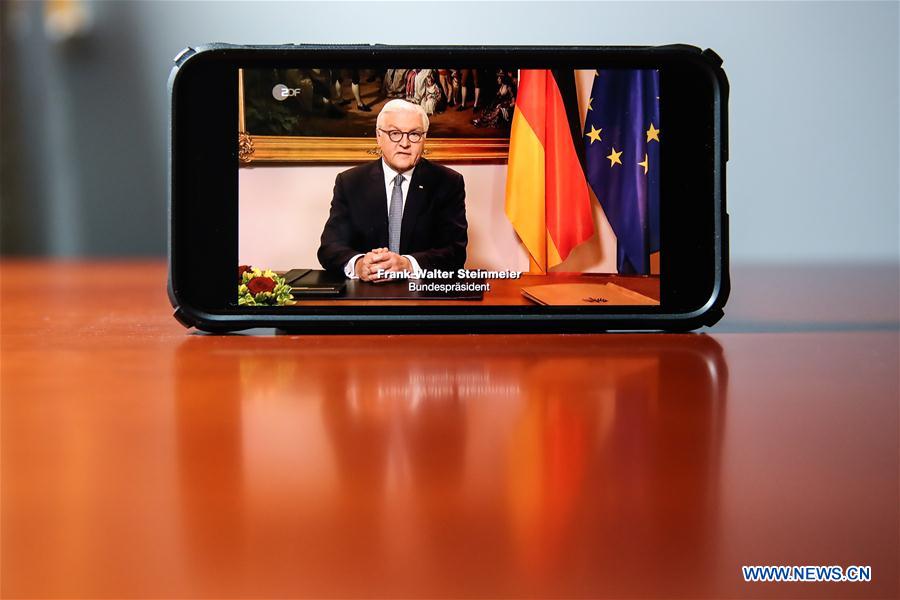 GERMANY-BERLIN-STEINMEIER-COVID-19-TELEVISED SPEECH