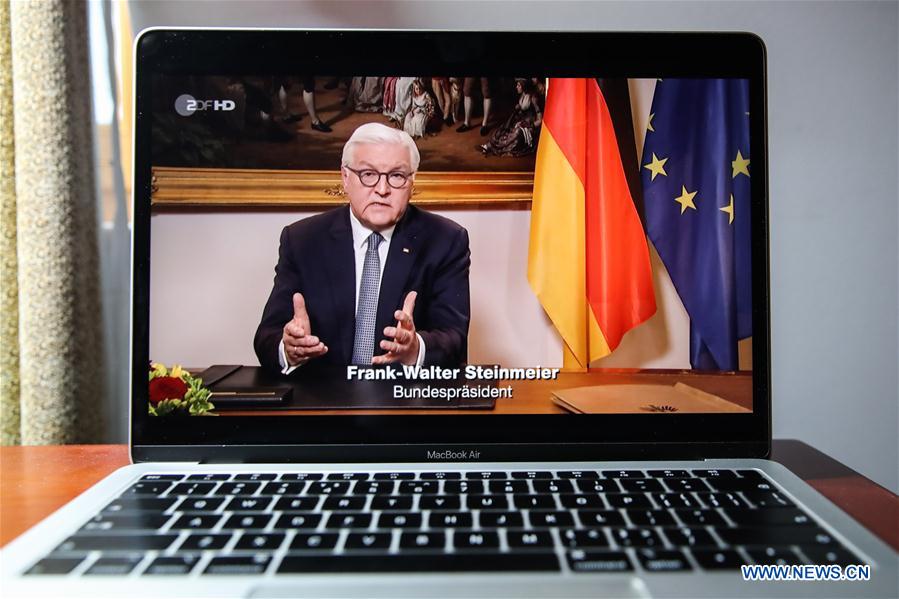 GERMANY-BERLIN-STEINMEIER-COVID-19-TELEVISED SPEECH