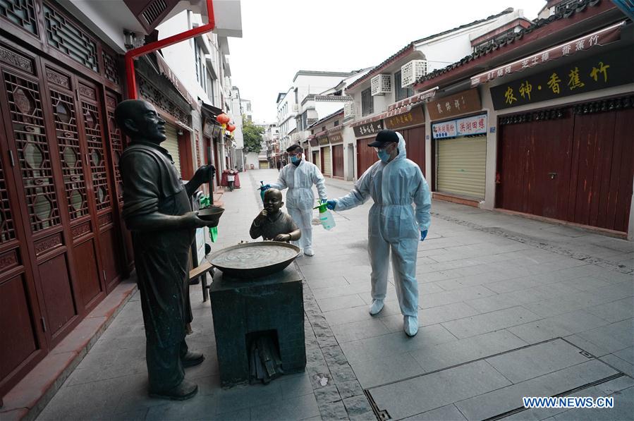 CHINA-HUBEI-WUHAN-STREET-DISINFECTION (CN)
