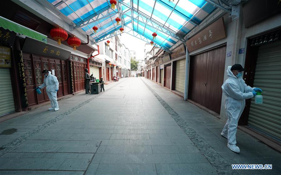 CHINA-HUBEI-WUHAN-STREET-DISINFECTION (CN)
