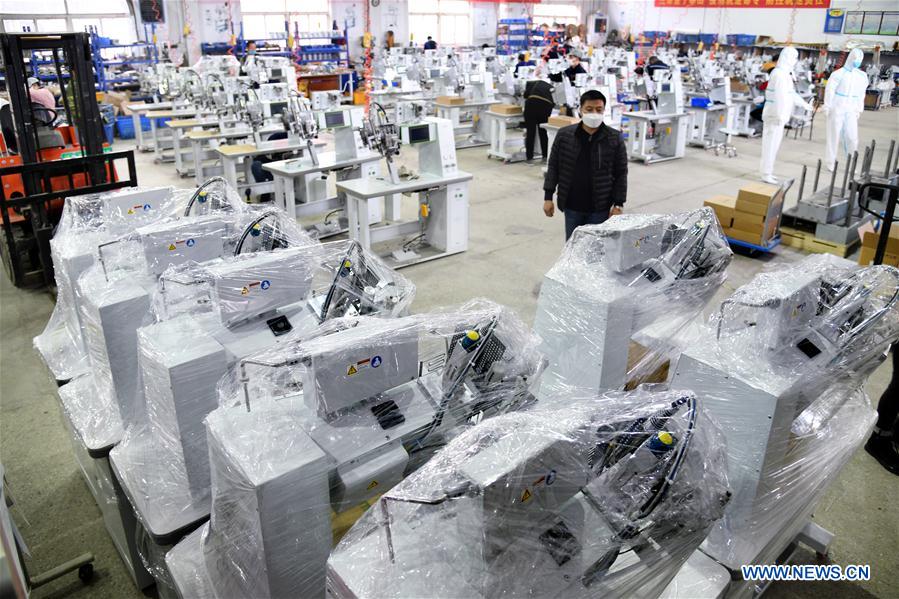 CHINA-QINGDAO-COVID-19-SOUTH KOREAN COMPANY-SEAM SEALING EQUIPMENT-PRODUCTION (CN)