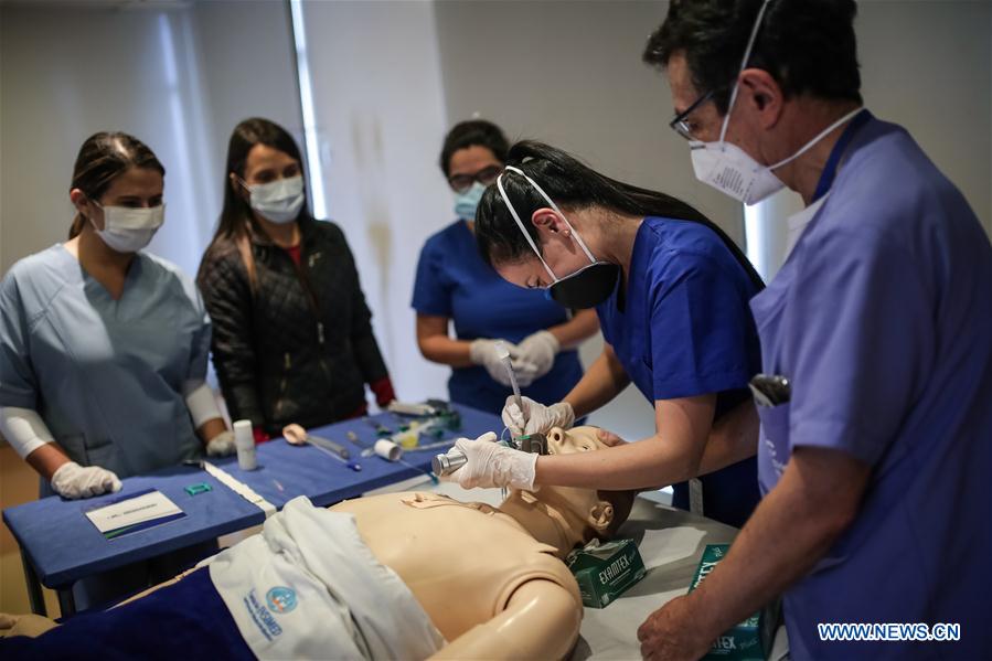 COLOMBIA-BOGOTA-COVID-19-TREATMENT DRILL 