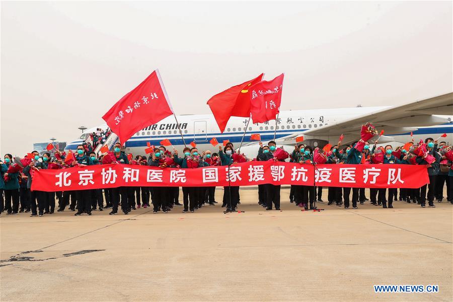 CHINA-BEIJING-WUHAN-LAST MEDICAL ASSISTANCE TEAM-RETURN (CN)