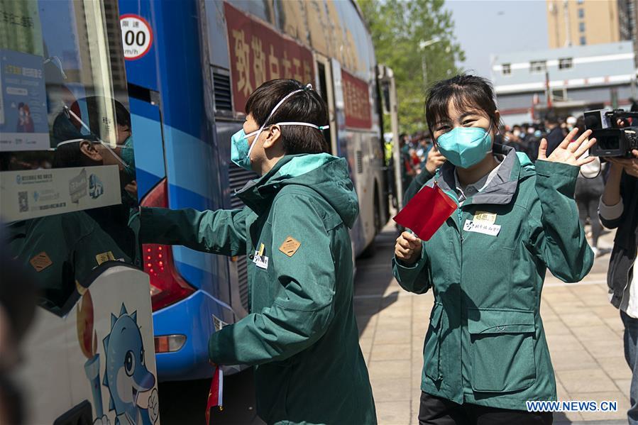 CHINA-HUBEI-WUHAN-LAST MEDICAL ASSISTANCE TEAM-LEAVING (CN)
