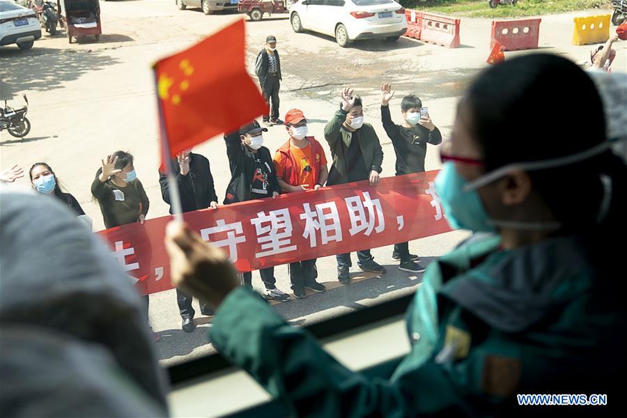 CHINA-HUBEI-WUHAN-LAST MEDICAL ASSISTANCE TEAM-LEAVING (CN)