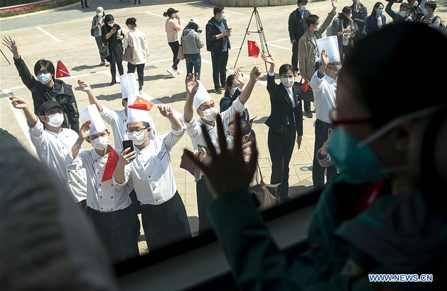 CHINA-HUBEI-WUHAN-LAST MEDICAL ASSISTANCE TEAM-LEAVING (CN)